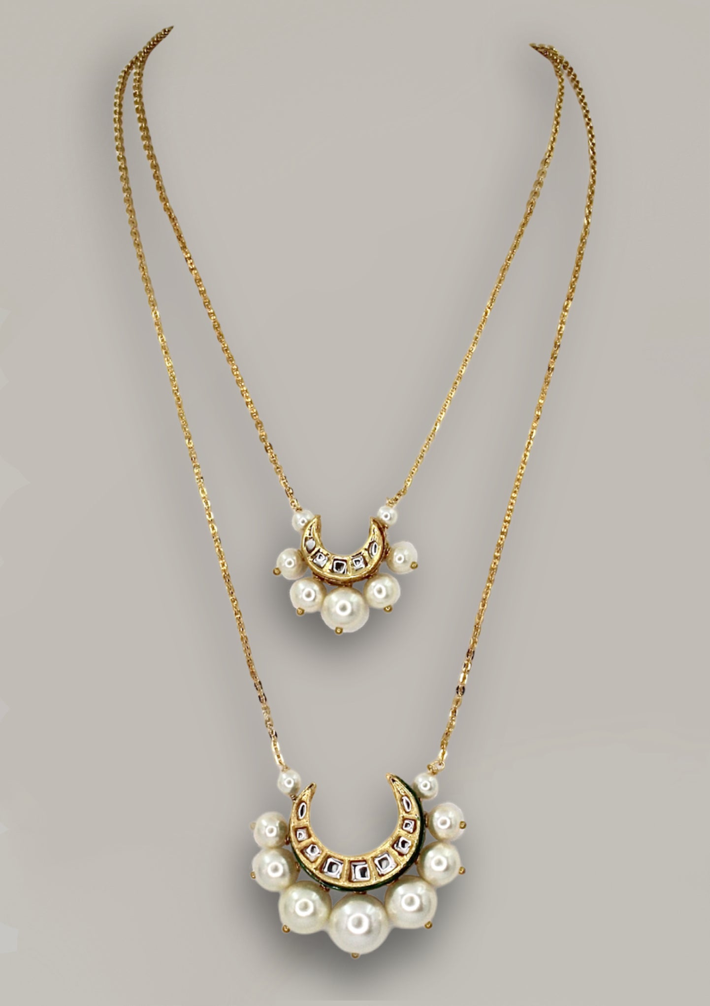 Double Chaand Necklace