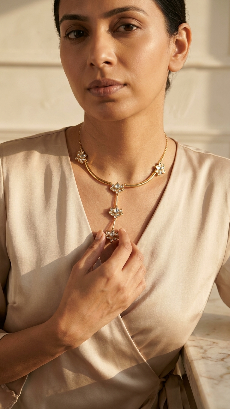 Kamal Necklace-White