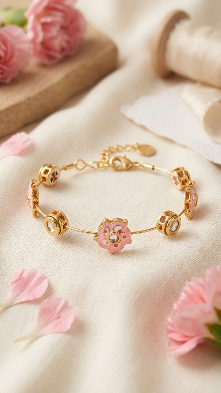 Zehra bangle-Light Pink