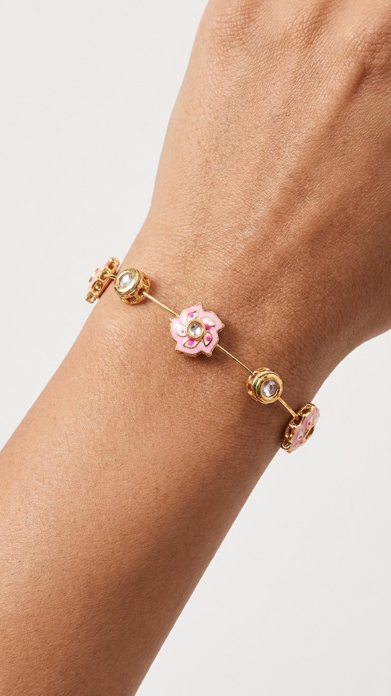 Zehra bangle-Light Pink