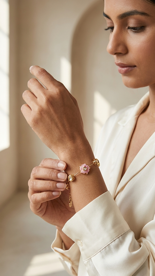 Zehra bangle-Light Pink