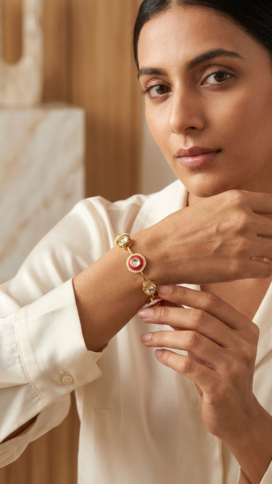 Ella bangle-Ruby Red