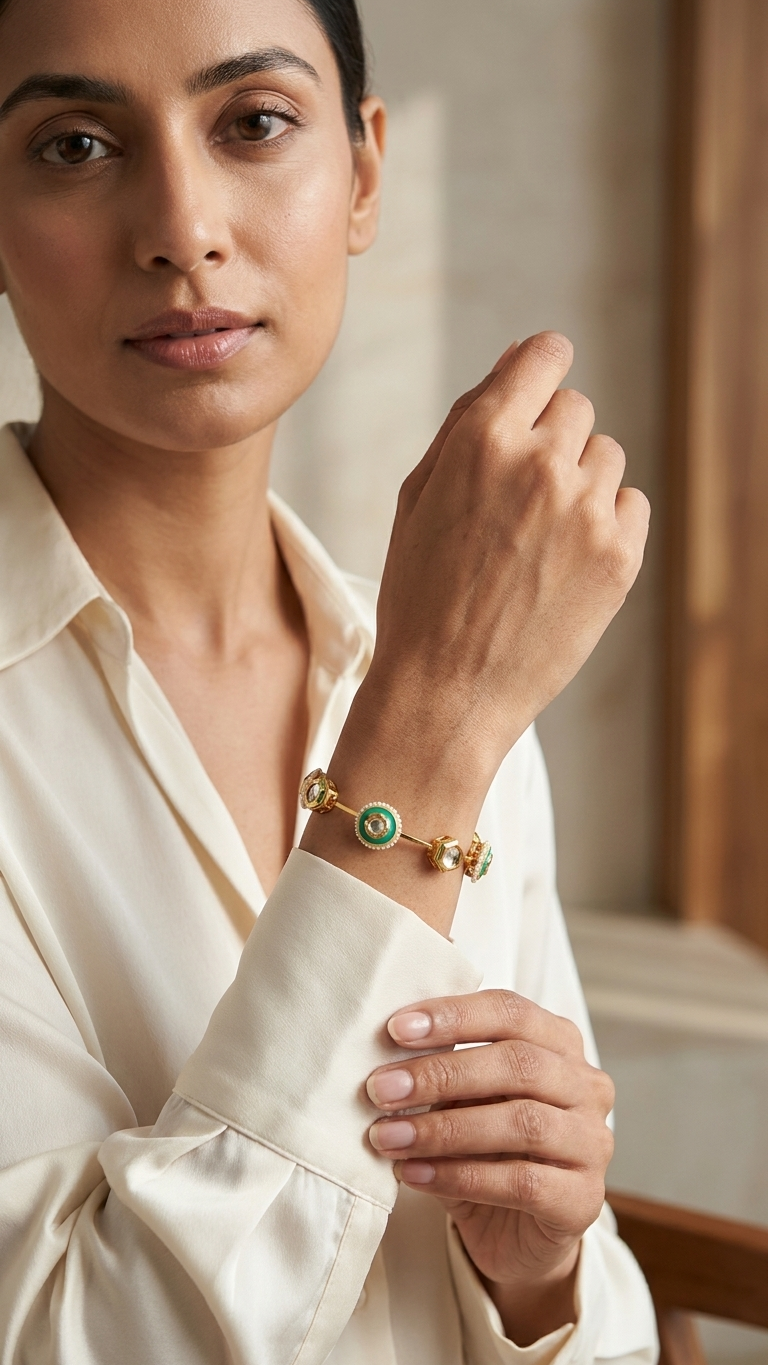 Ella bangle- Teal Green