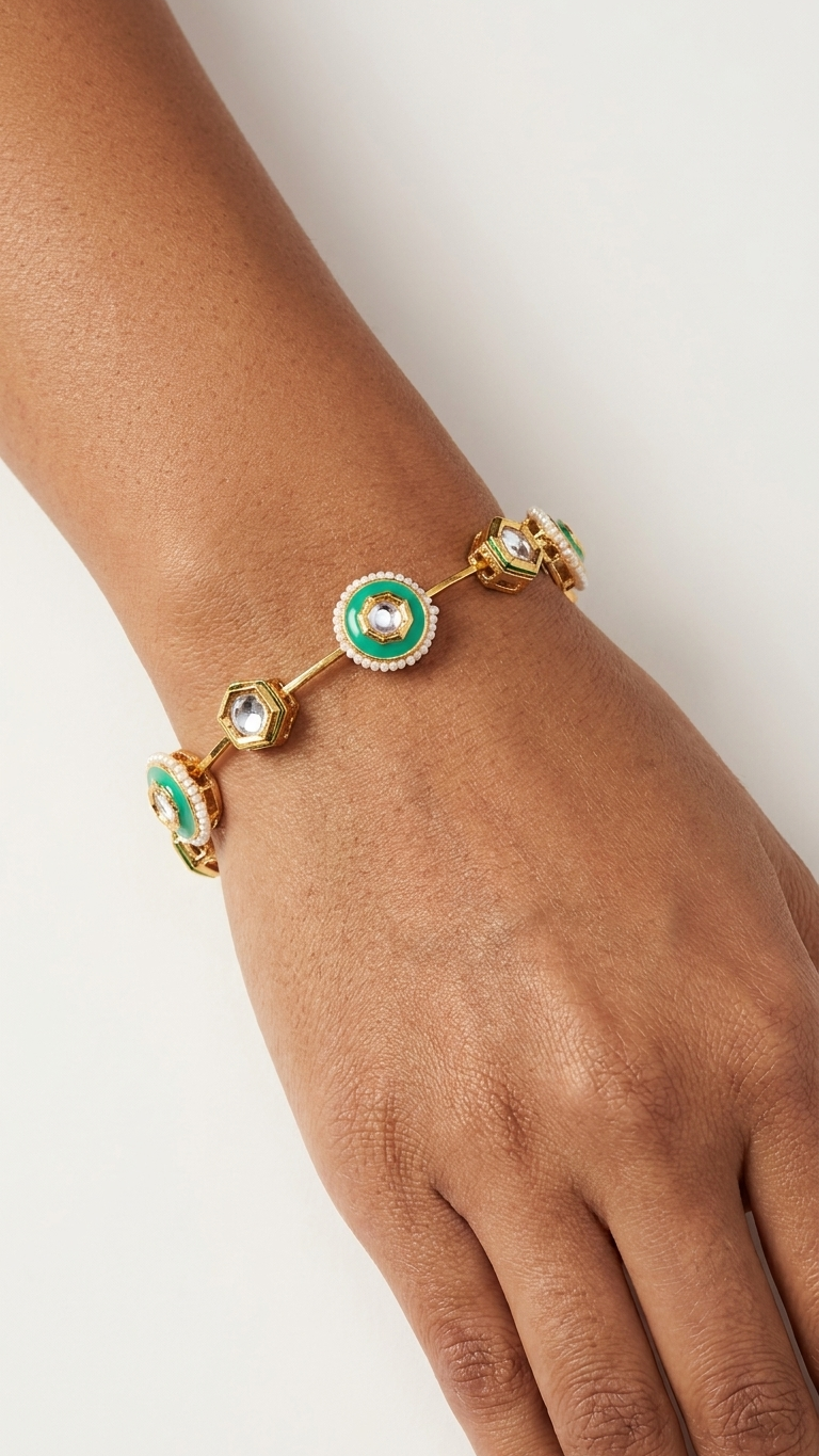 Ella bangle- Teal Green