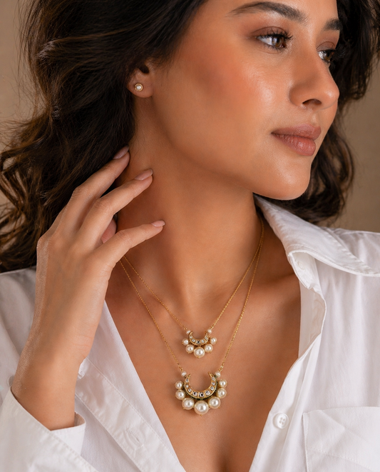 Double Chaand Necklace