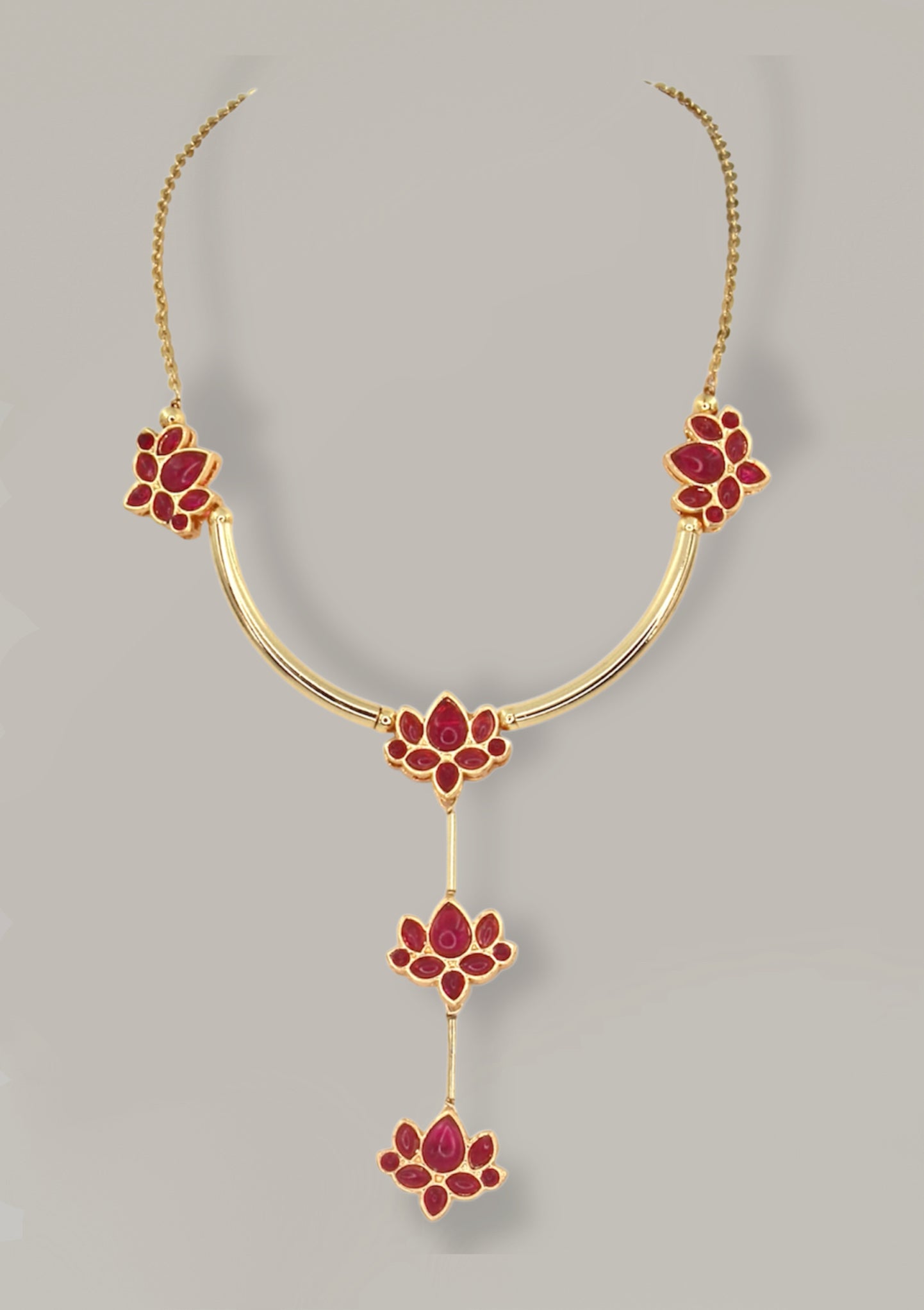 Kamal Necklace-Ruby